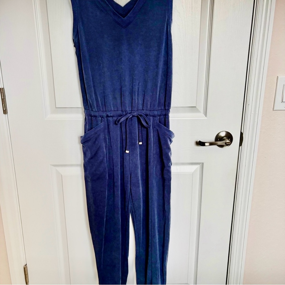 Lou & Grey Deep Blue V-Neck Jumpsuit